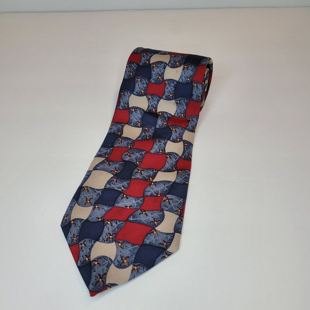 The Franklin, Blue/Red/Tan Silk Tie